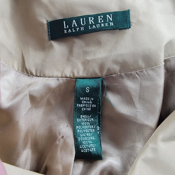 Lauren Ralph Lauren Womens Small Beige Outdoors Coat Jacket Belt Casual Comfort - Picture 4 of 10